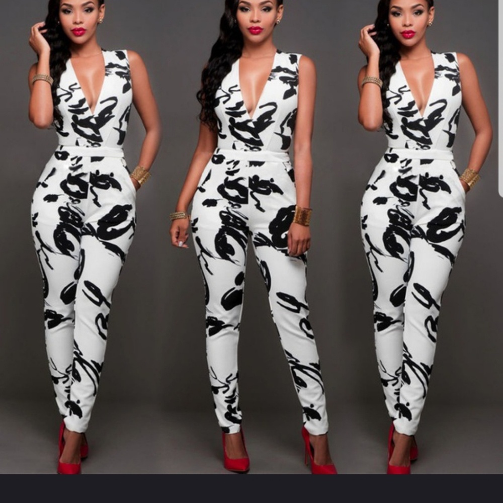Women's sleeveless bodycon jumpsuit - Picture 2 of 7